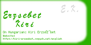 erzsebet kiri business card